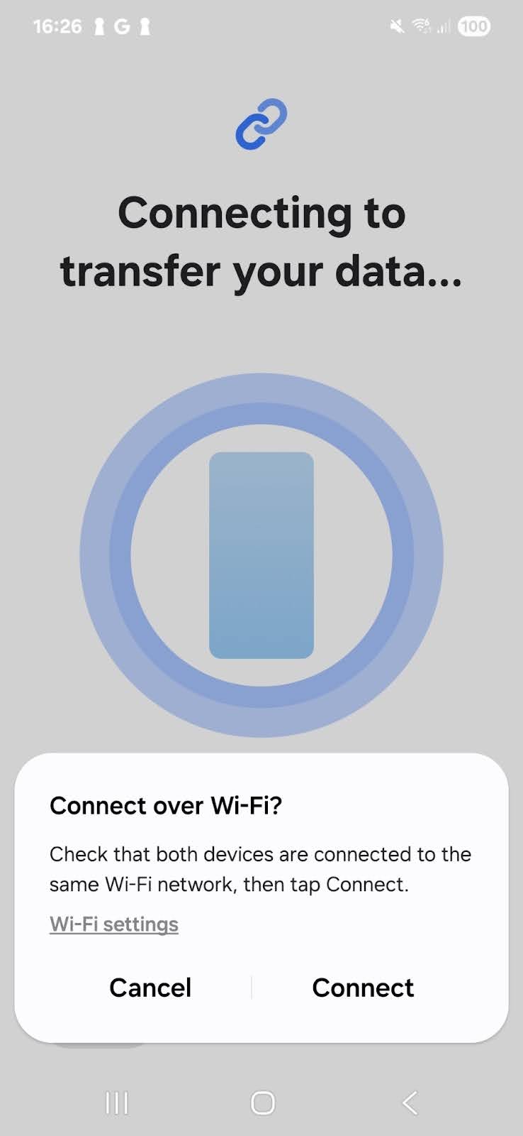 Smart Switch LAN connection prompt